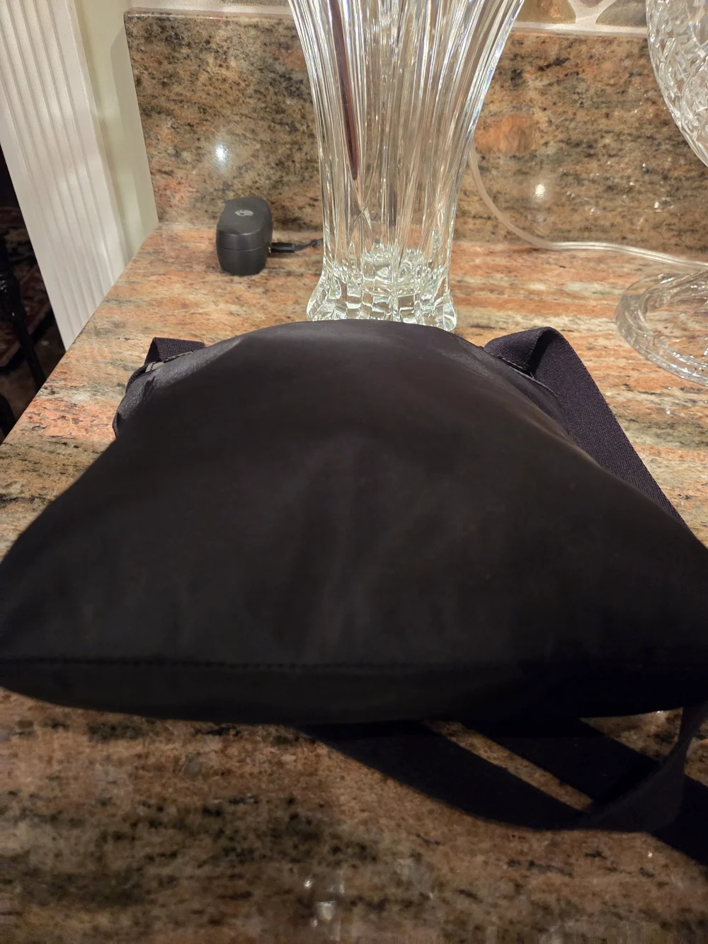 Tory Burch Black Nylon Crossbody Bag with Patent Wallet